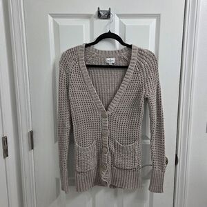 2013 American Eagle Outfitters Taupe Cardigan Sweater